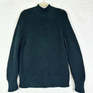 J. Crew Dark Teal Ribbed Cowl Turtleneck Sweater